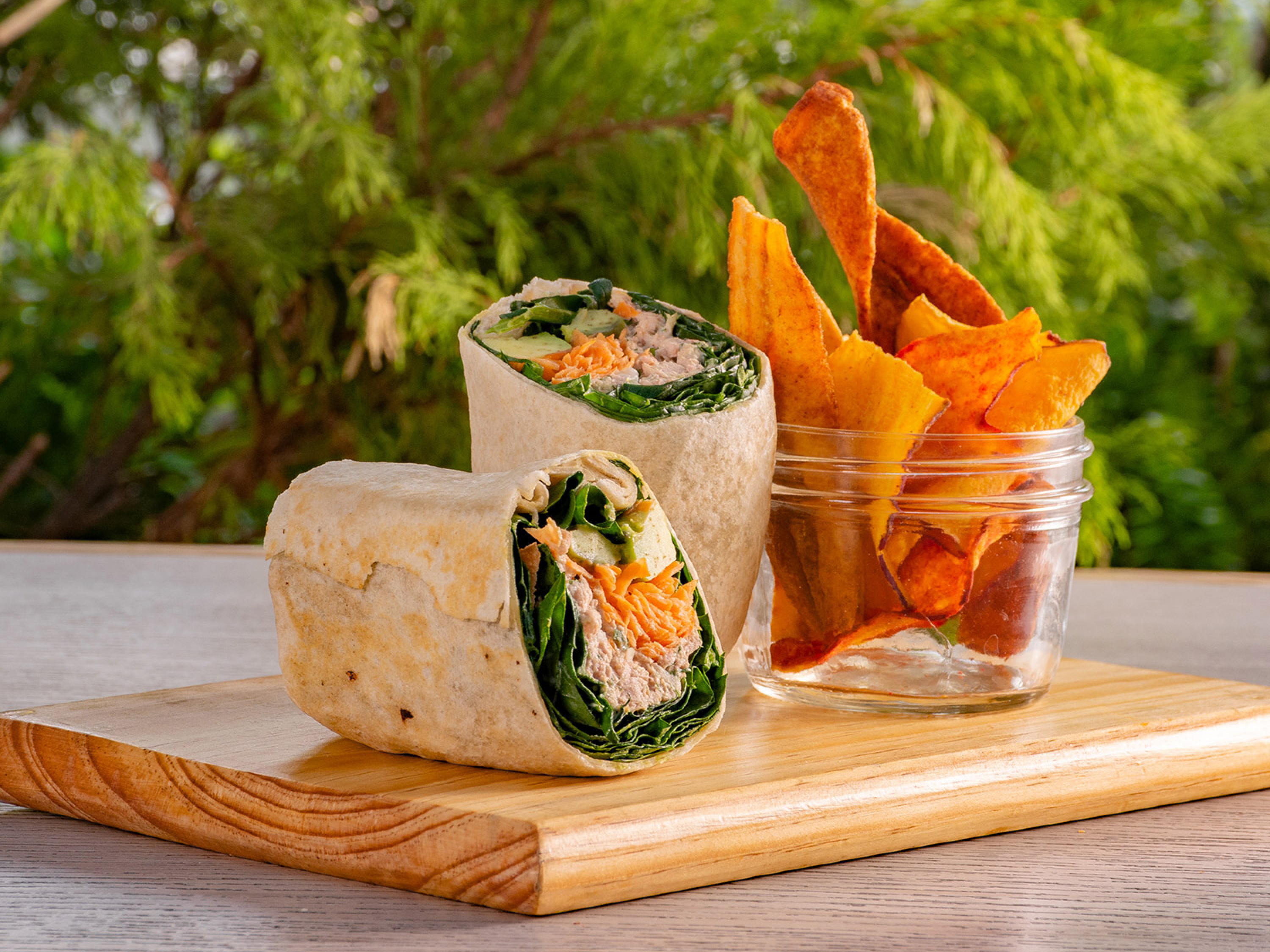 Wrap de atún preparado