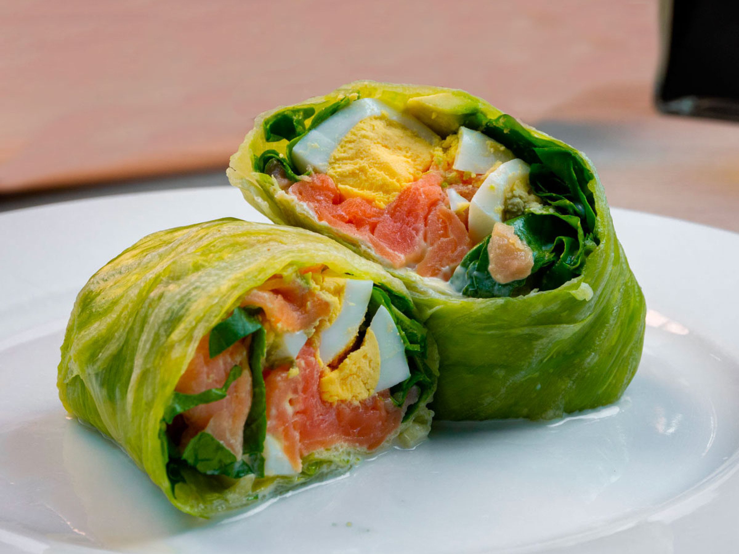 Smoked Salmon Lettuce Wrap